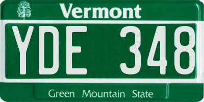 VT license plate YDE348