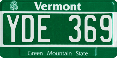 VT license plate YDE369