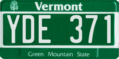 VT license plate YDE371