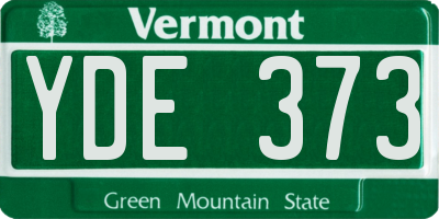 VT license plate YDE373