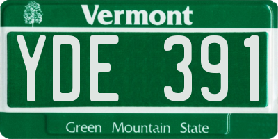 VT license plate YDE391