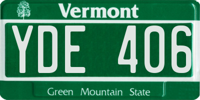 VT license plate YDE406