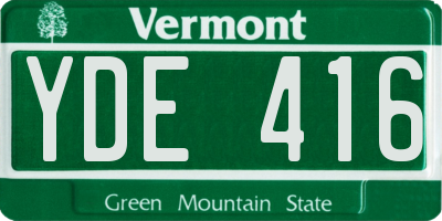 VT license plate YDE416