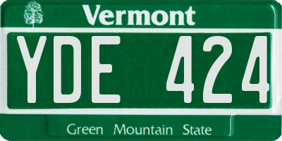 VT license plate YDE424