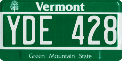 VT license plate YDE428
