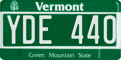 VT license plate YDE440