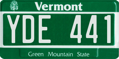 VT license plate YDE441