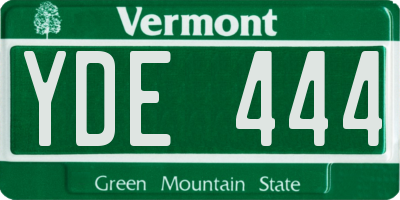 VT license plate YDE444