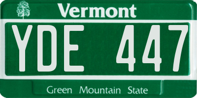 VT license plate YDE447