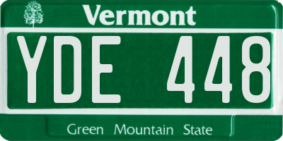 VT license plate YDE448