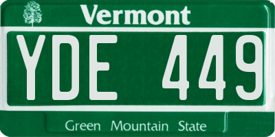 VT license plate YDE449