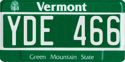 VT license plate YDE466
