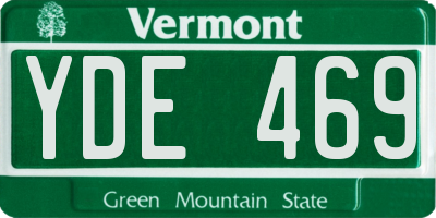 VT license plate YDE469