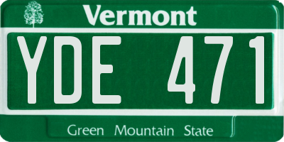 VT license plate YDE471