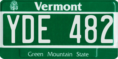 VT license plate YDE482