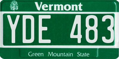 VT license plate YDE483