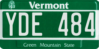 VT license plate YDE484