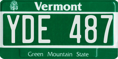 VT license plate YDE487