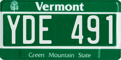 VT license plate YDE491
