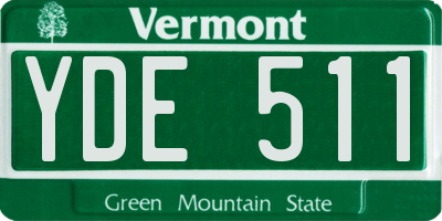 VT license plate YDE511