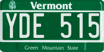 VT license plate YDE515