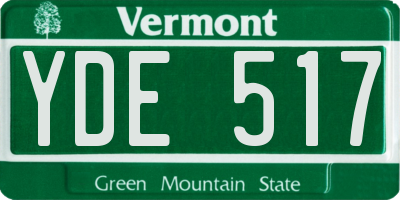 VT license plate YDE517