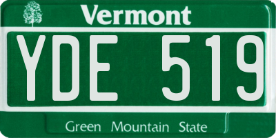 VT license plate YDE519