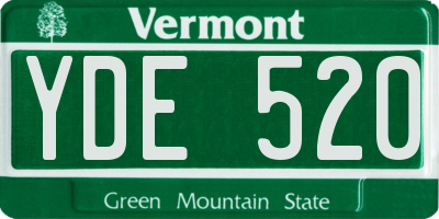 VT license plate YDE520