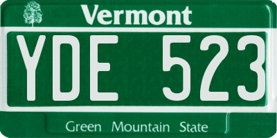 VT license plate YDE523