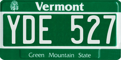 VT license plate YDE527