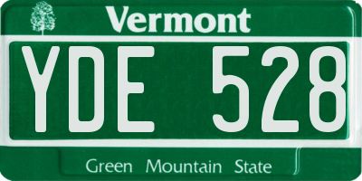 VT license plate YDE528