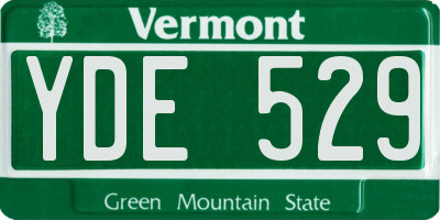 VT license plate YDE529