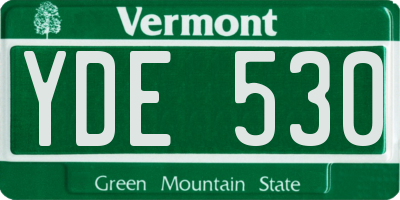 VT license plate YDE530