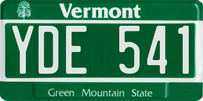 VT license plate YDE541