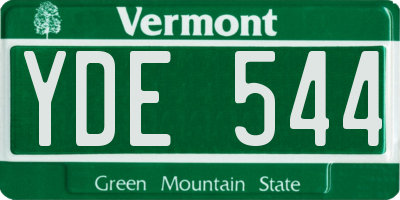 VT license plate YDE544
