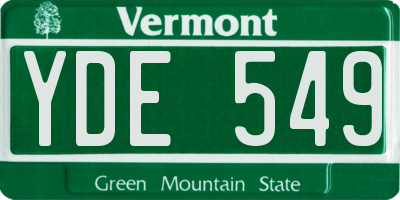 VT license plate YDE549