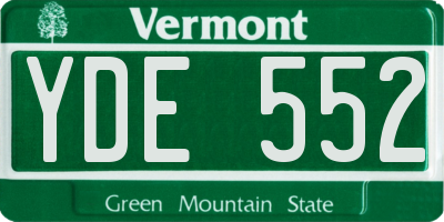VT license plate YDE552