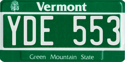 VT license plate YDE553