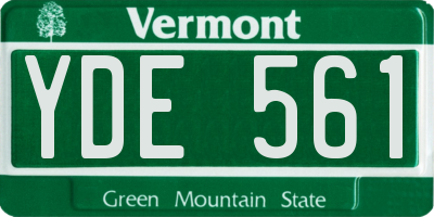 VT license plate YDE561