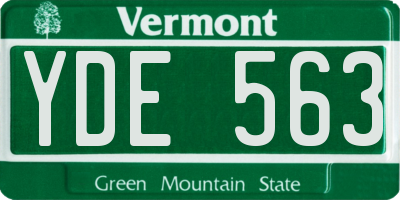 VT license plate YDE563
