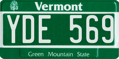 VT license plate YDE569