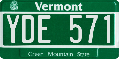 VT license plate YDE571