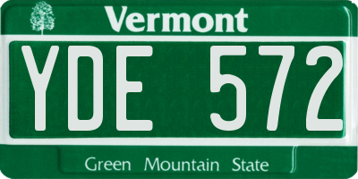 VT license plate YDE572