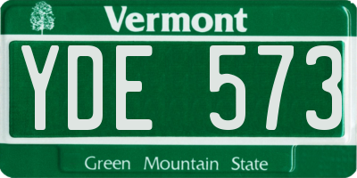 VT license plate YDE573