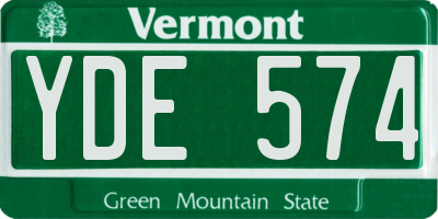VT license plate YDE574