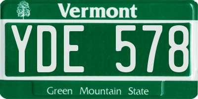 VT license plate YDE578