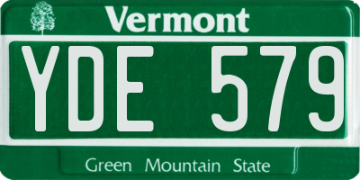 VT license plate YDE579