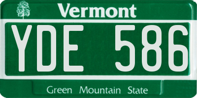 VT license plate YDE586