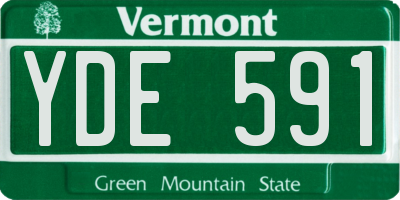 VT license plate YDE591