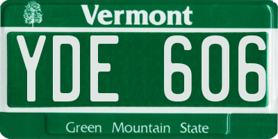 VT license plate YDE606